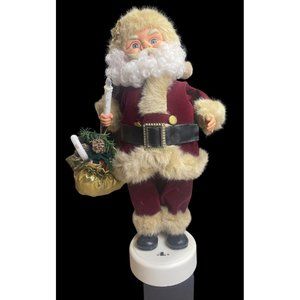 Vintage Unbranded Santa Claus Lighted Candle DOLL Large 18" Christmas Holidays.